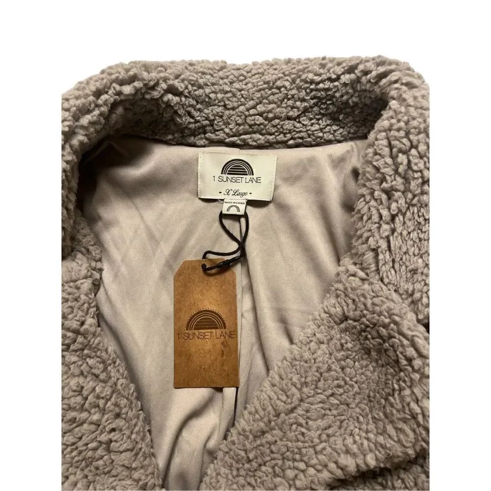 1 Sunset Lane jacket gray sz XL NWT - Picture 3 of 4